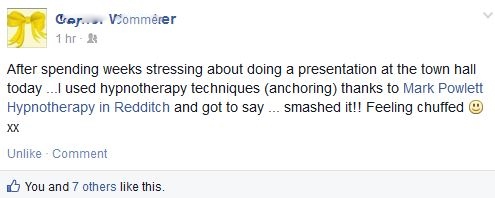 hypnotherapy testimonial