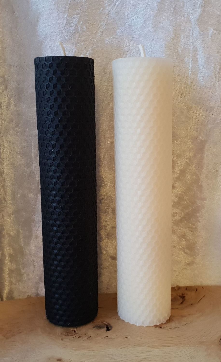 Beeswax LARGE Pillar Candles ~ Altar Candles, Working Candles, Black or Whi