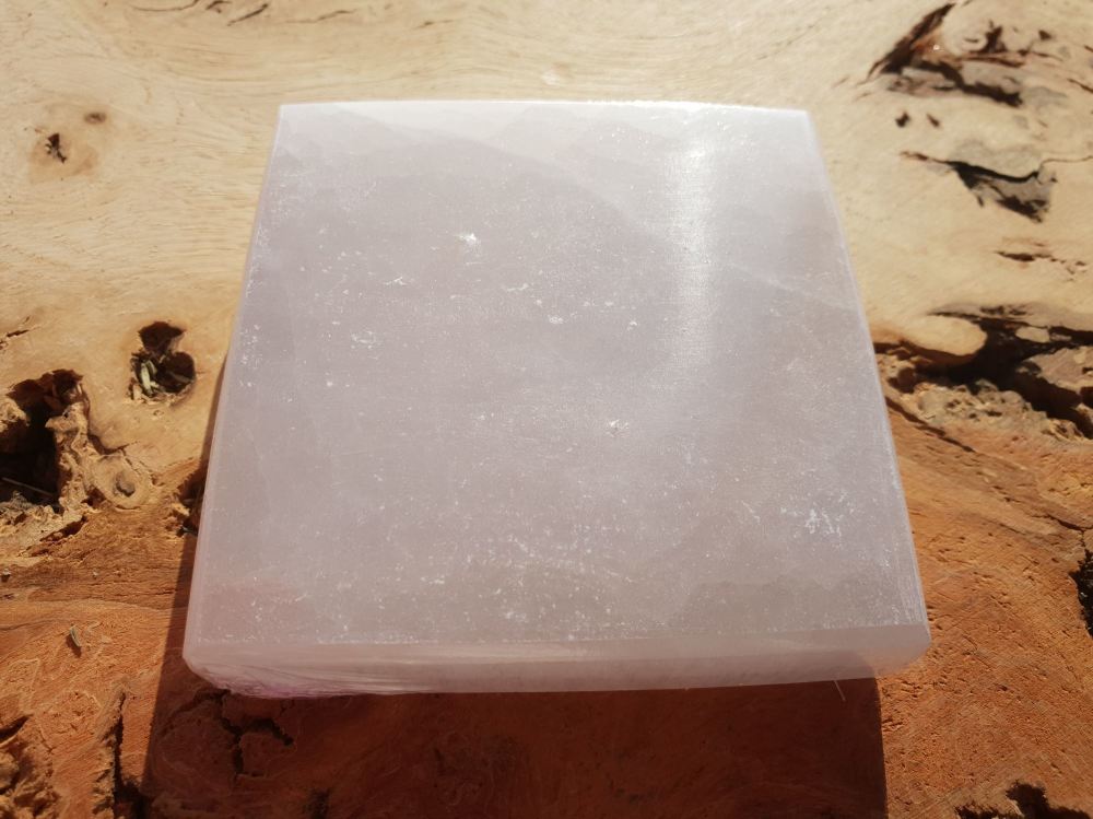 Selenite Charging Plate - Crystal Grid Base