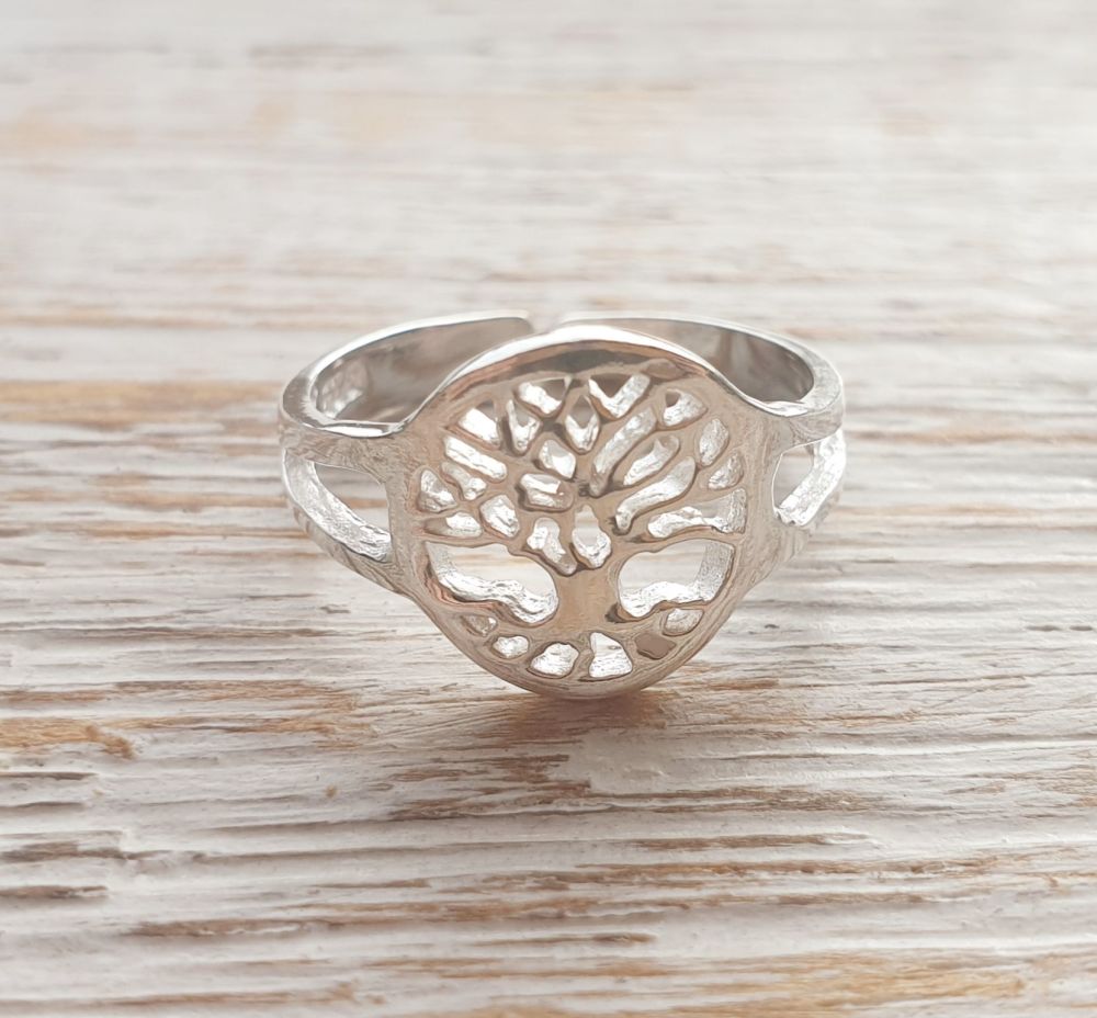 Tree Of Life Sterling Silver Toe/Pinky Ring