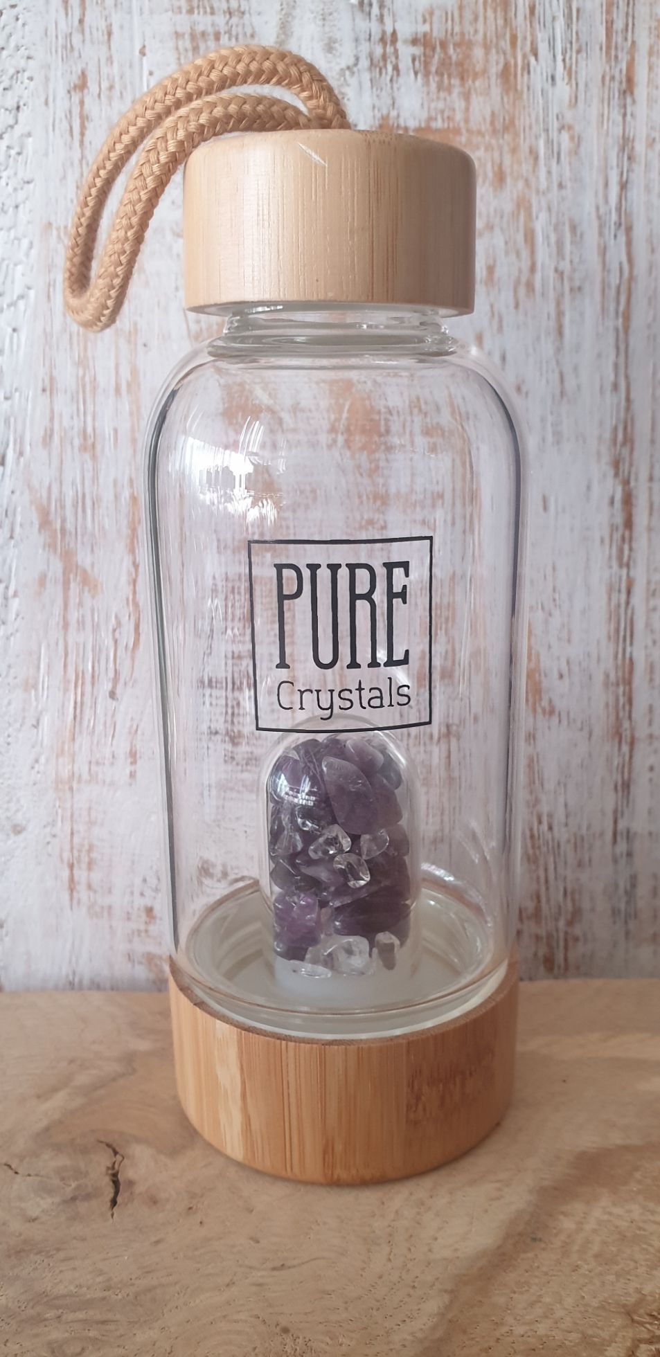 Crystal Infusion Water Bottle With Pod ~ AMETHYST ~