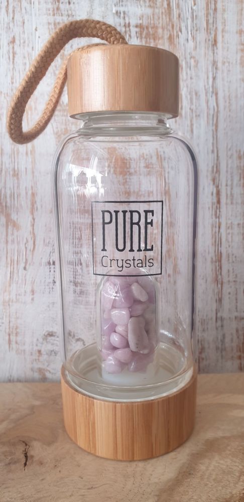 Pre-Order Crystal Infusion Water Bottle With Pod ~ KUNZITE ~