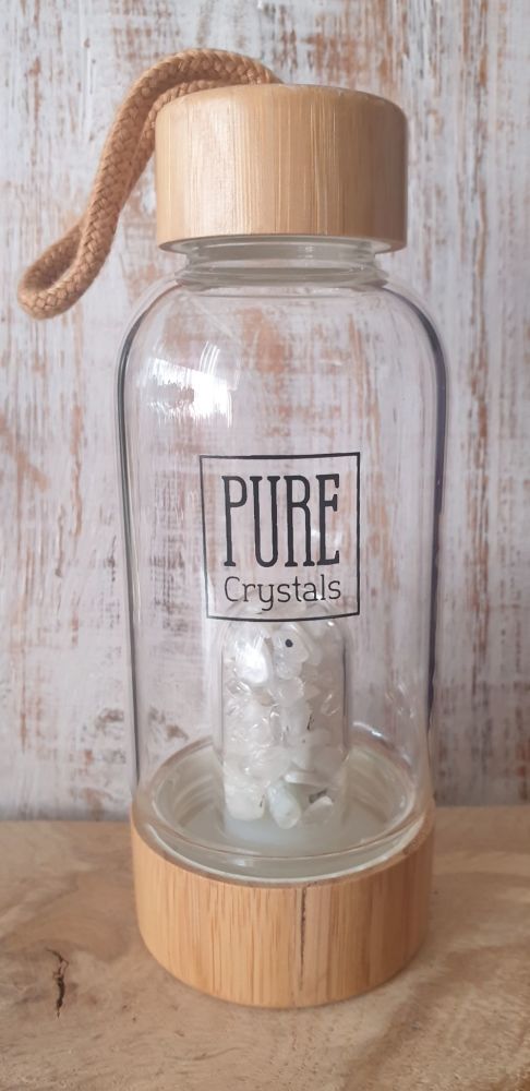 Pre-Order Crystal Infusion Water Bottle With Pod ~ RAINBOW MOONSTONE ~