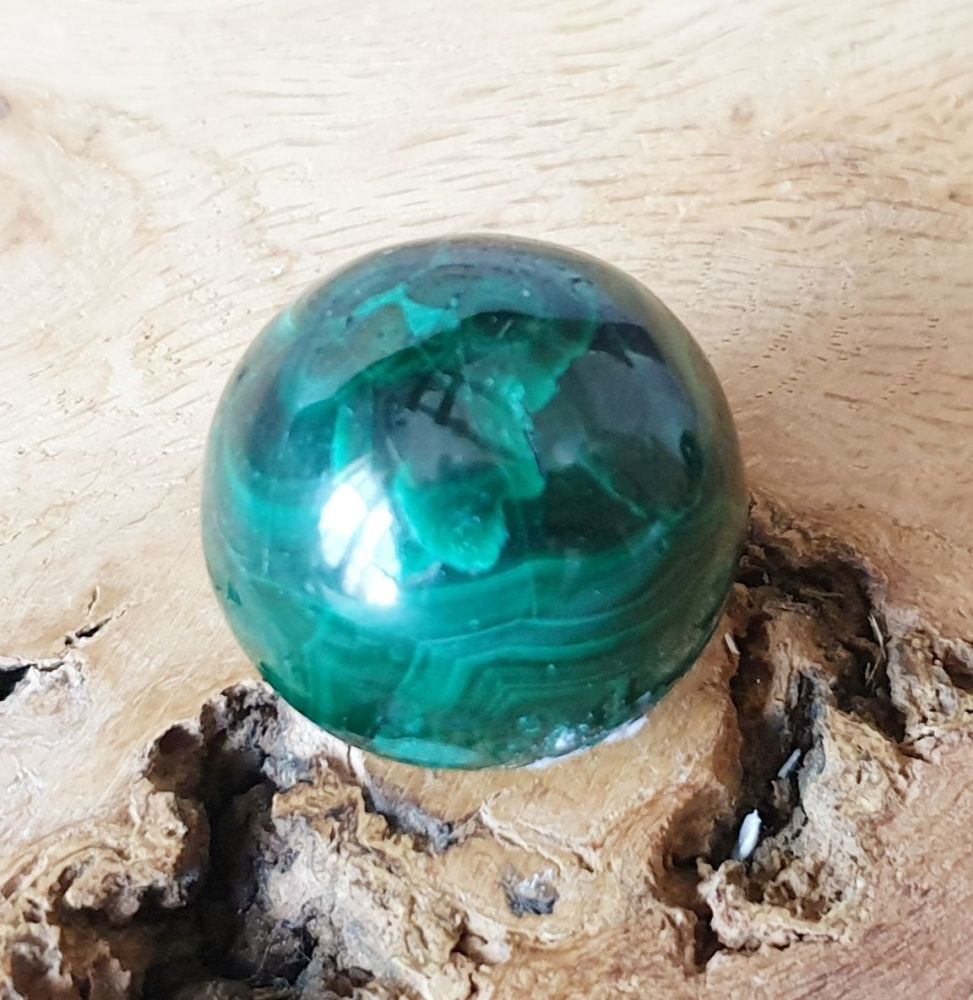 Malachite Sphere (1) For Divine Feminine Healing