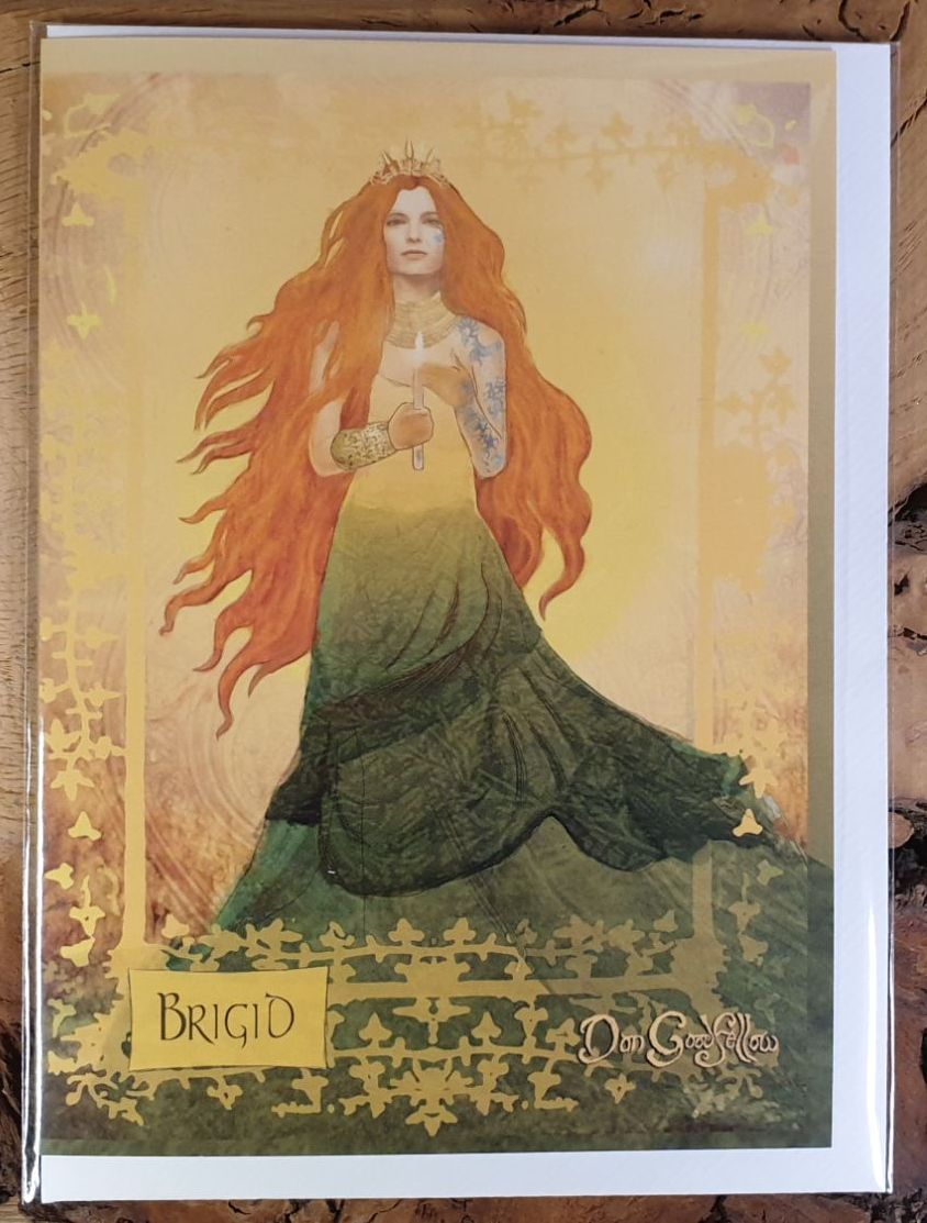 Celtic Goddess Brigid Greeting Card Art Card