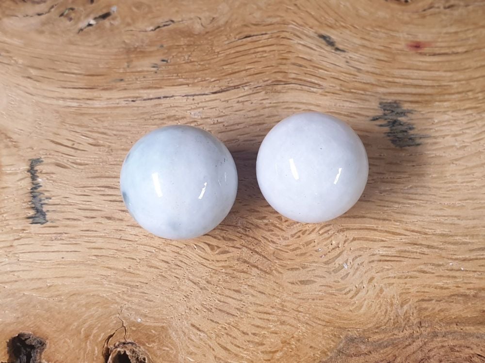 Jade Mini Spheres (pair)
