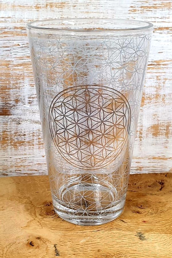 Flower Of Life Drinking Glass