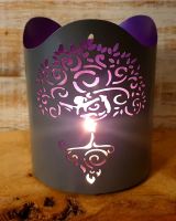 Tree Of Life - Purple Glow Tealight holder