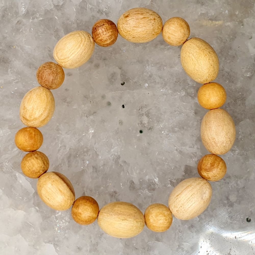 Palo Santo bracelet - round and oval beads