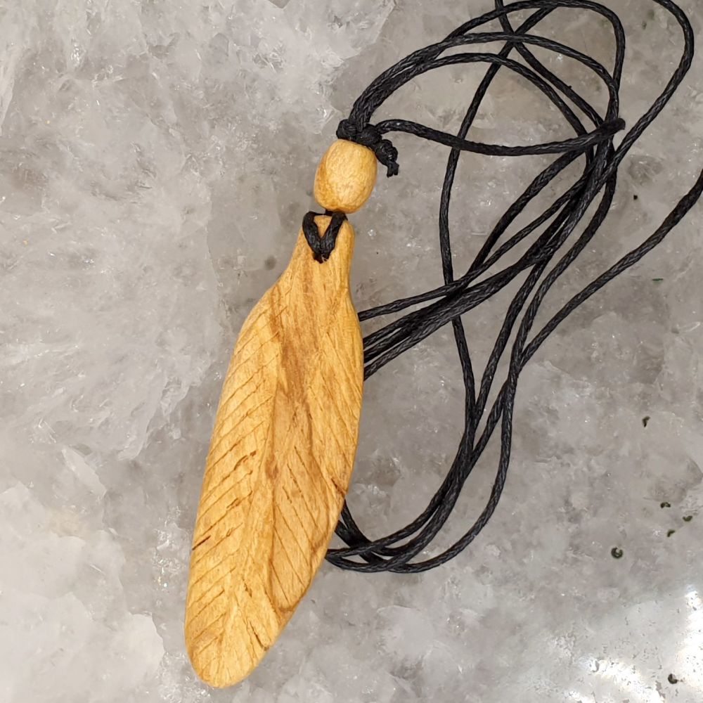 Palo Santo feather necklace - small