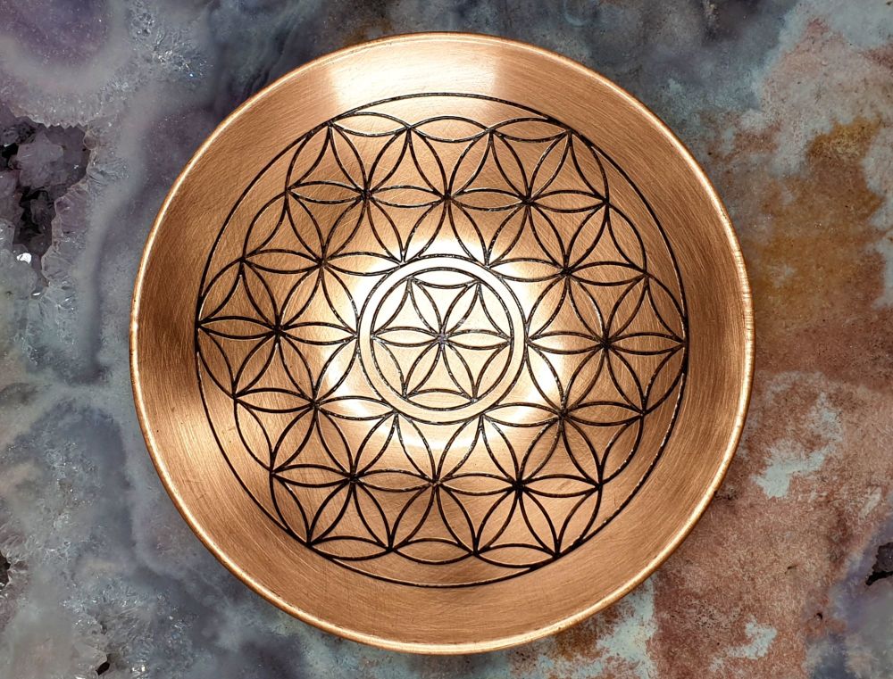 Copper Flower of Life Dish