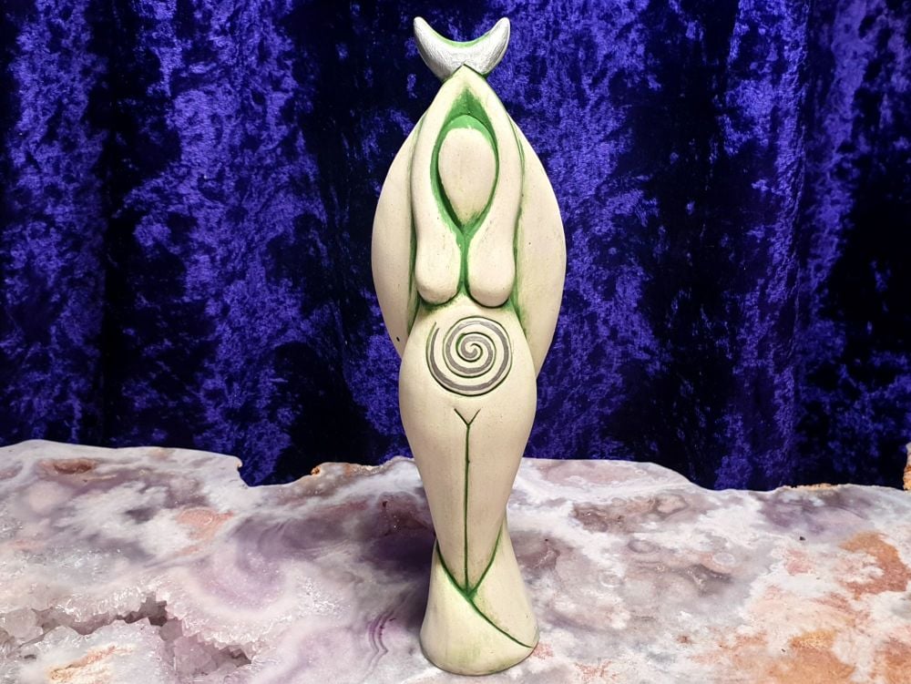 Moon Goddess Statue - Green