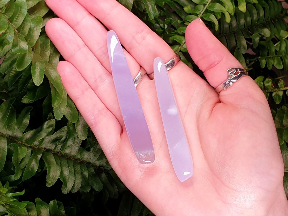 chalcedony wands (pair)