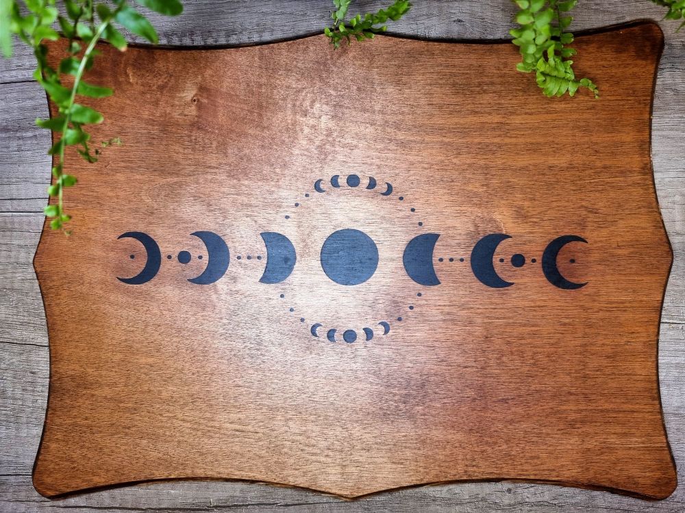 Hand Crafted Altar Table/Base Moon Phases