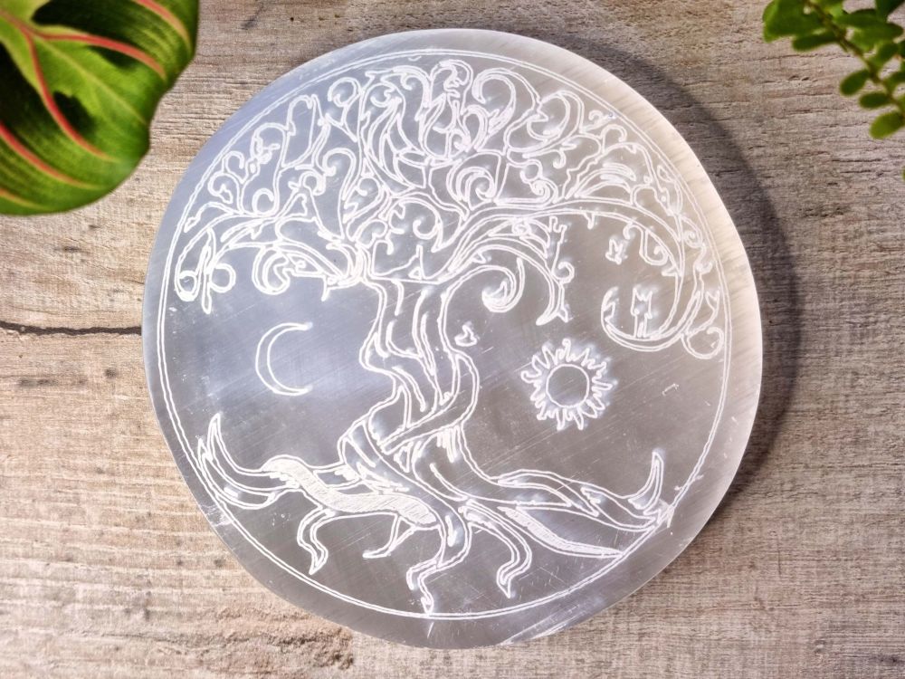 Selenite Tree of Life Charging Plate - Was &pound;17 (70%off)