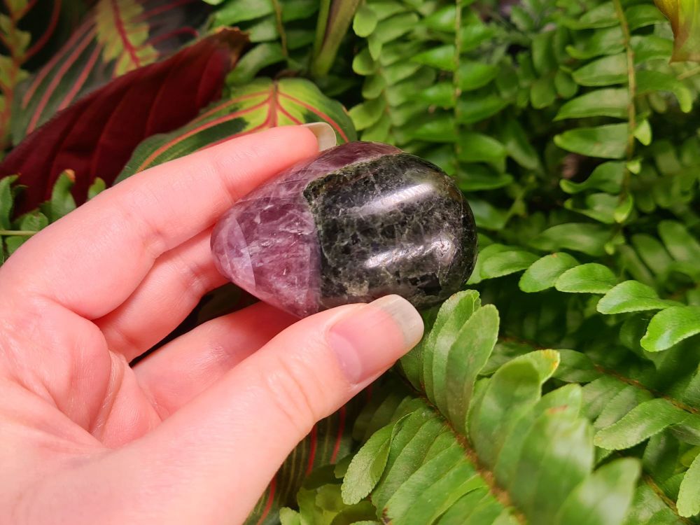 Purple Anhydrite Palm Stone ~ Crystal Of The Upper and Angelic Realms