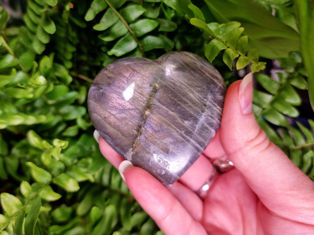 Purple Labradorite Heart - MISFIT