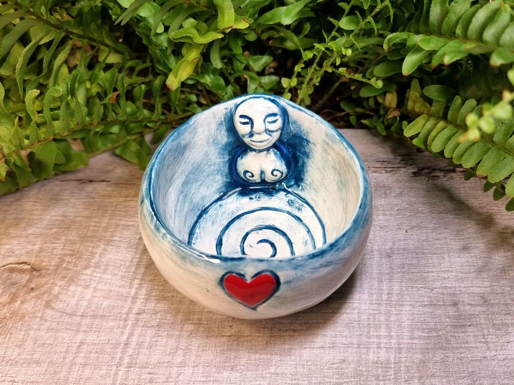 Goddess Tea Light Holder - Blue