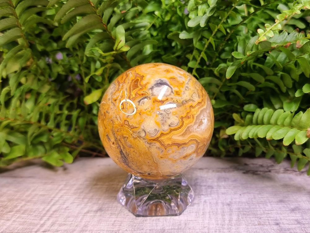 Crazy Lace Agate Sphere - Invite More Joy Into Your Life