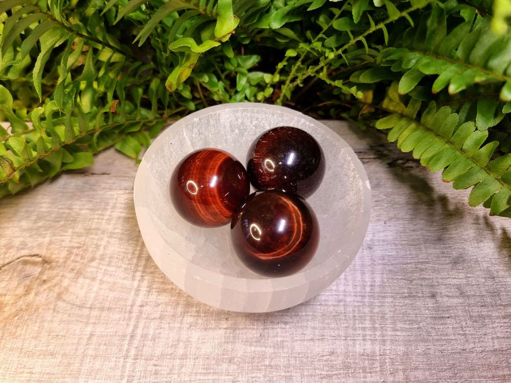Red Tigers Eye Sphere - Create and Motivate