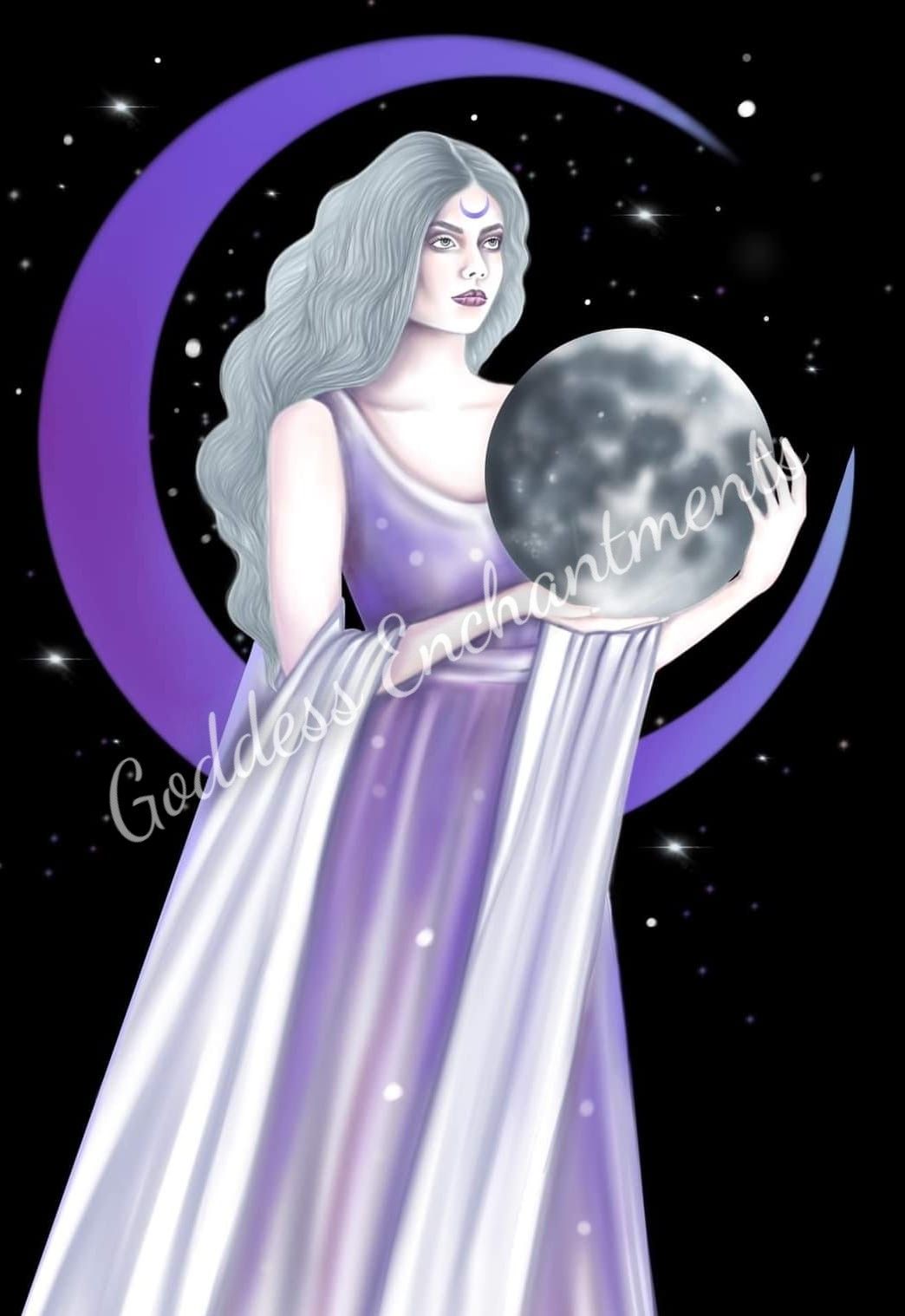 Goddess Selene A4 Giclee Art Print - Exclusive GE Art