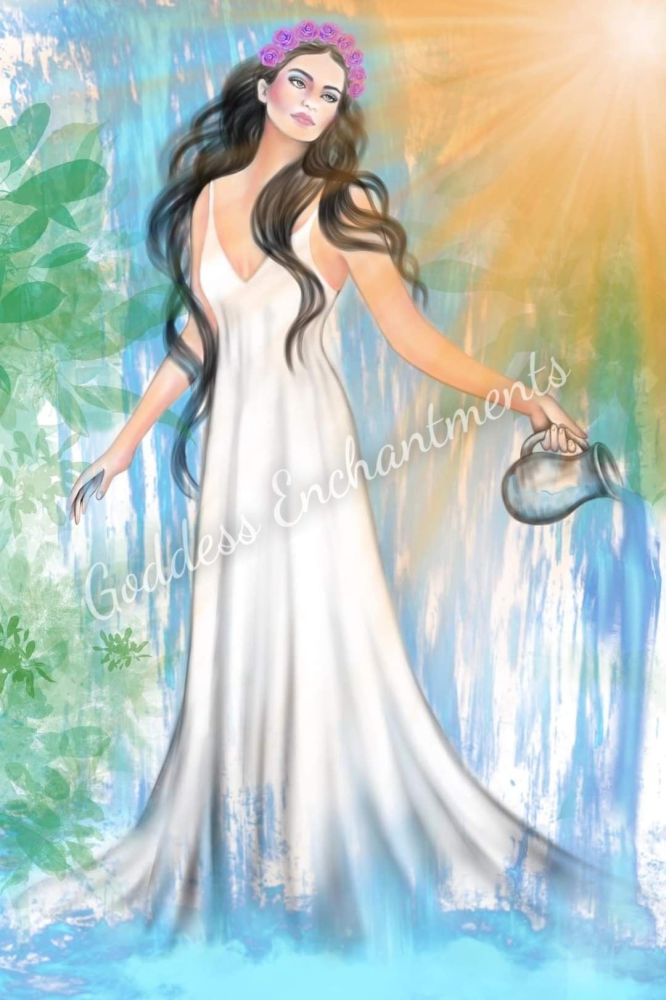 Goddess Sulis A4 Giclee Art Print and Book Of Shadows Page - Exclusive GE Art