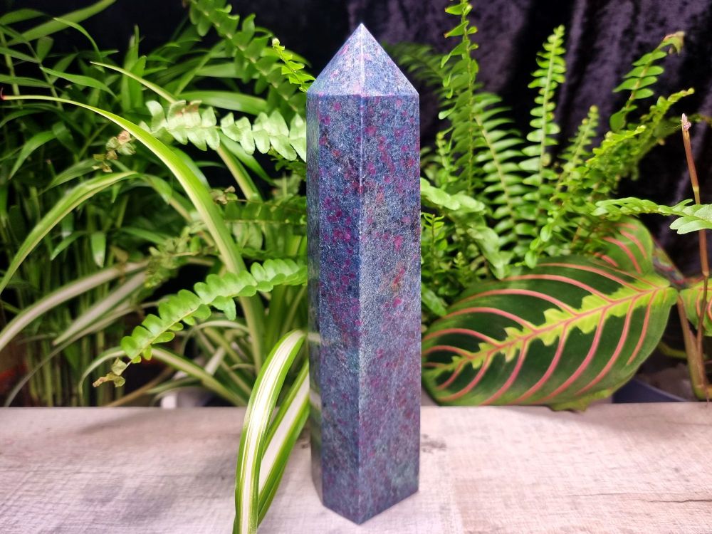 Ruby Kyanite with Green Kyanite Inclusions Generator 1 - The Wellbeing Crystal