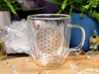 Flower Of Life Double Walled Tea Glass