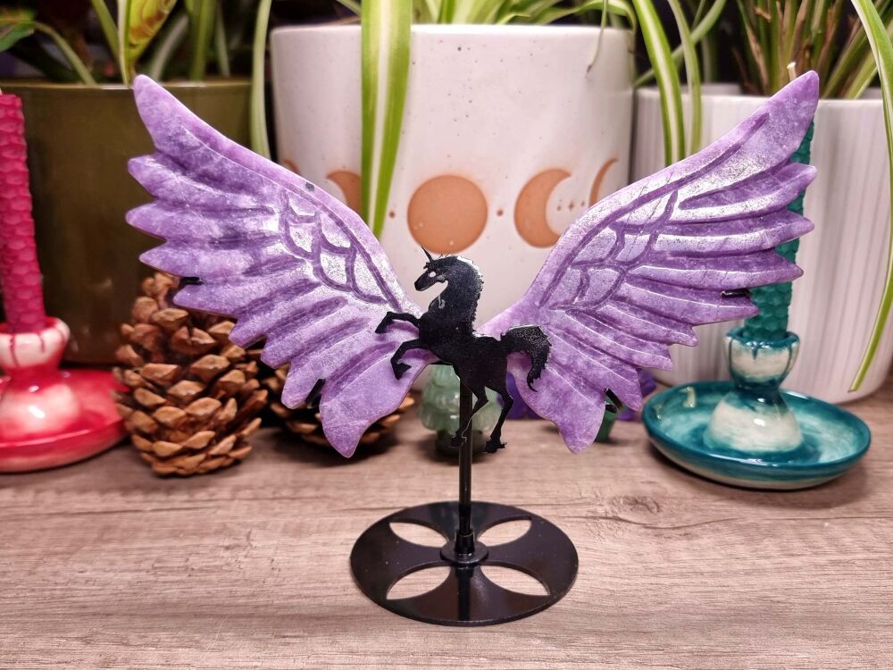 Lepidolite Pegasus - Animal Guide - Spiritual Development, Messages From Source, Inner Warrior Connection
