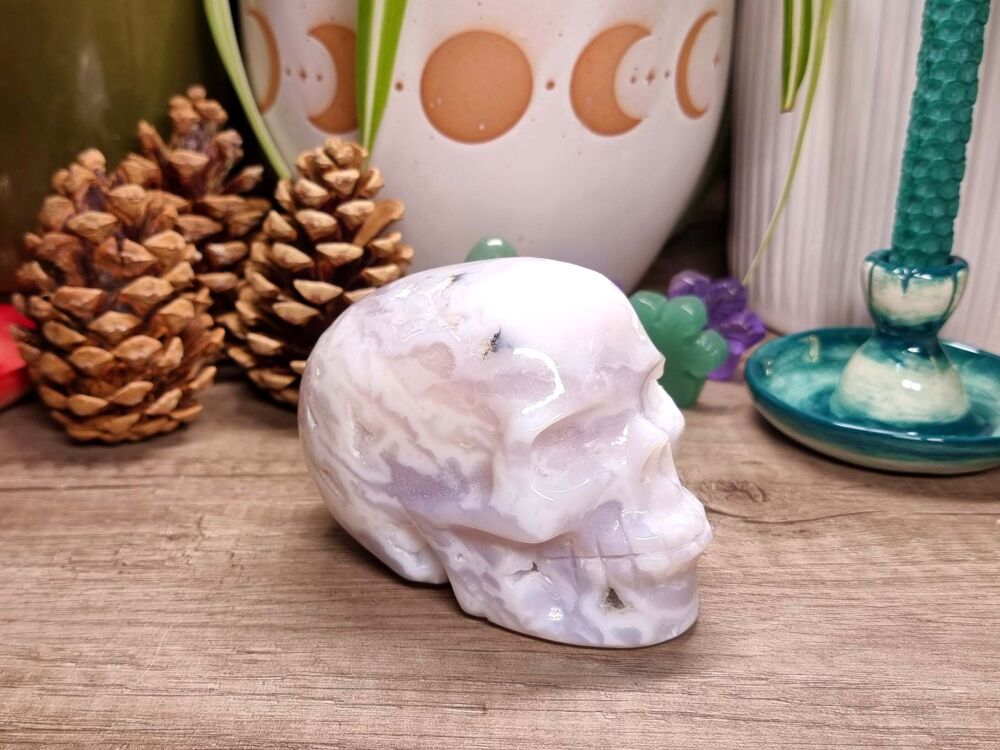 Dendritic Opal Skull