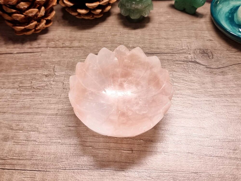 Lotus Rose Quartz Bowl