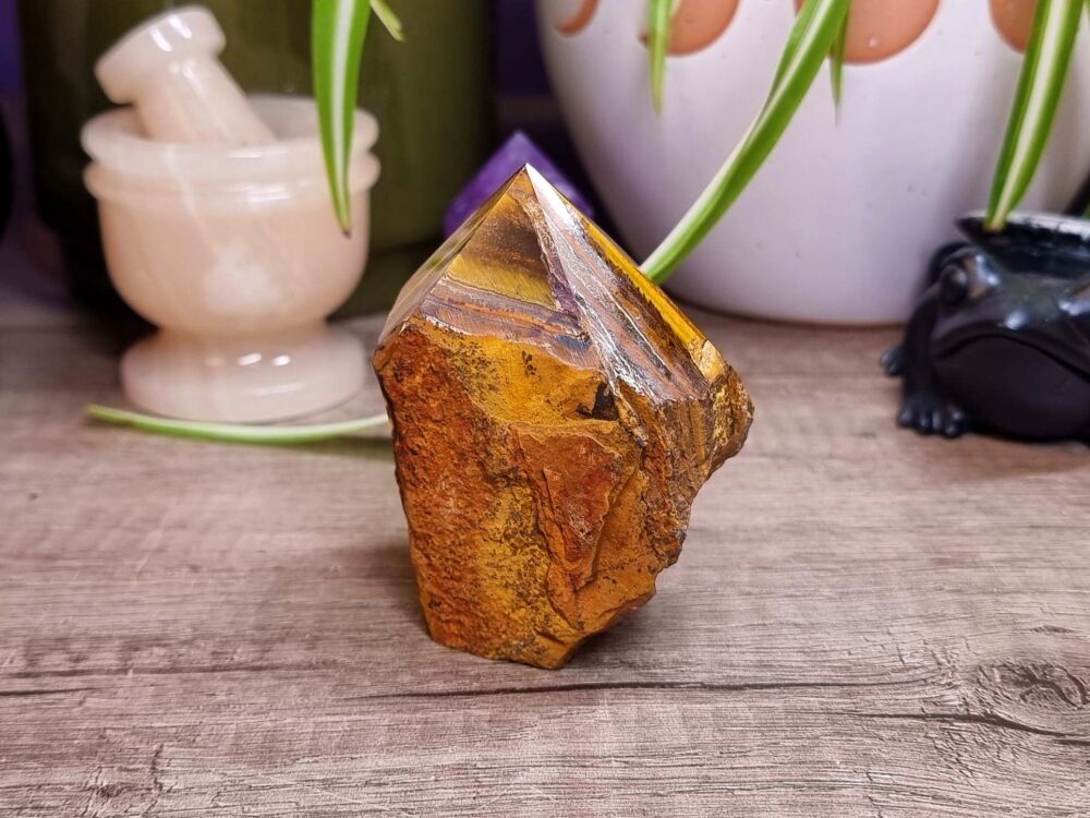 Tigers Eye Part Polished Point 1