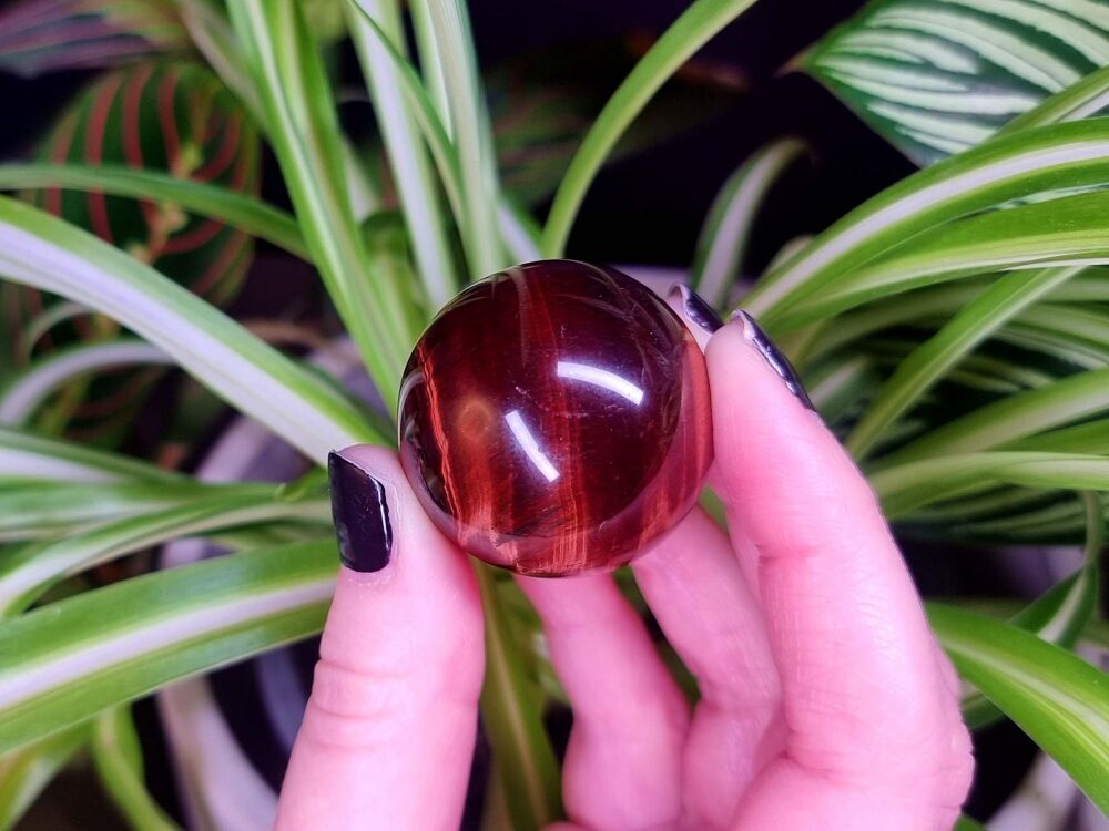 Red Tigers Eye Sphere - Create and Motivate