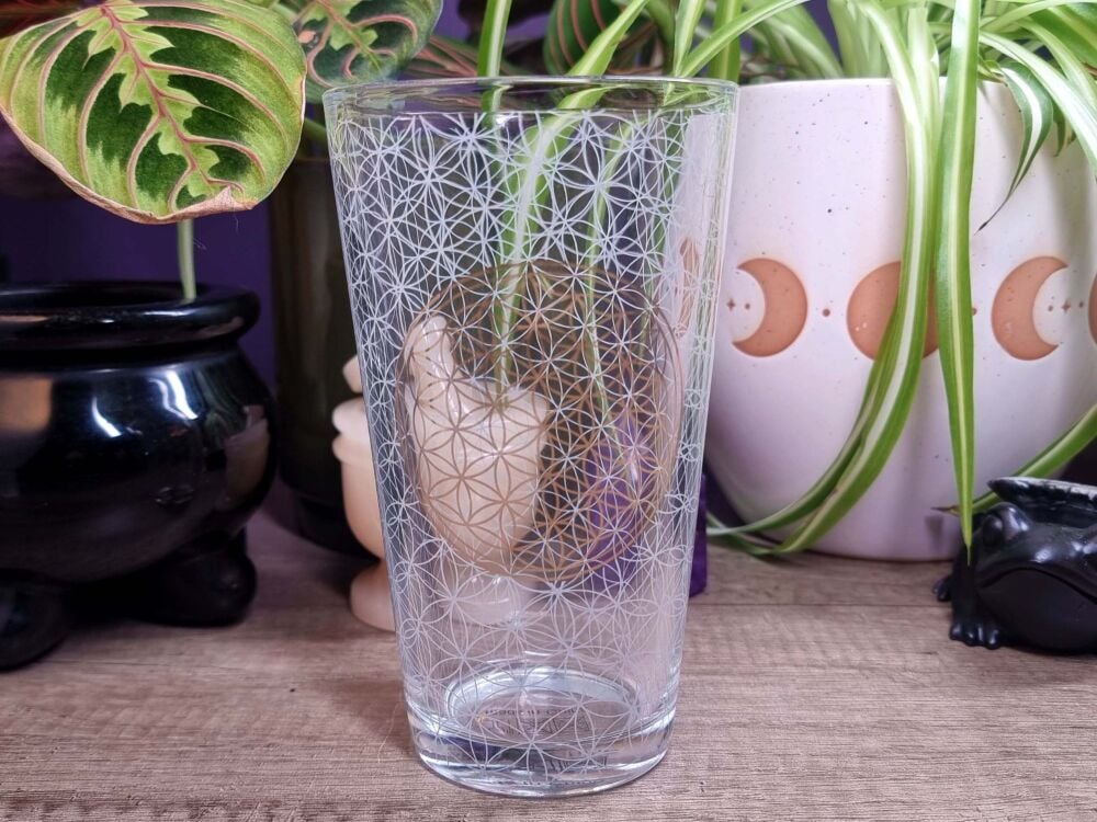 Flower of Life Drinking Glass