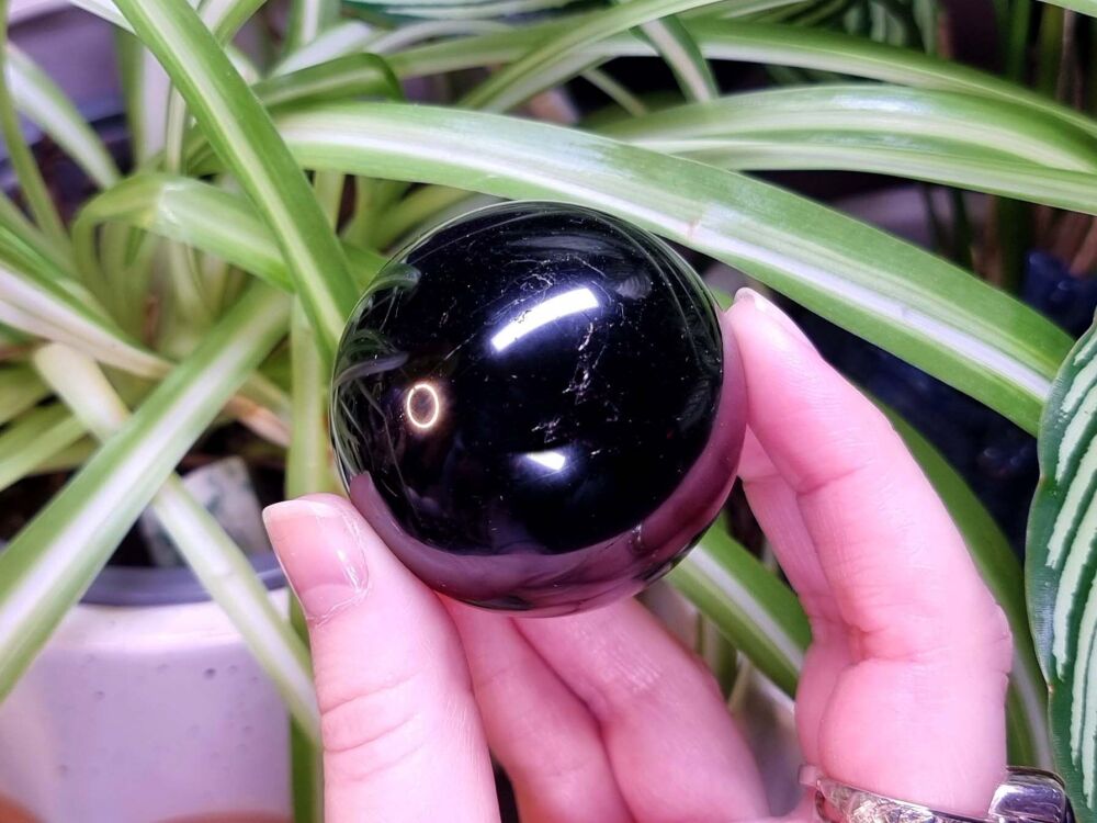 Black Tourmaline Sphere (1) - Ultimate Protection
