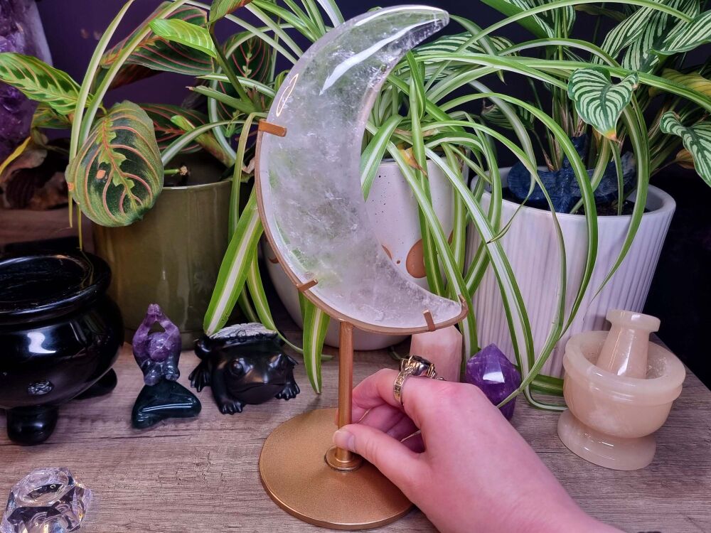 Clear Quartz Moon with Stand (1)