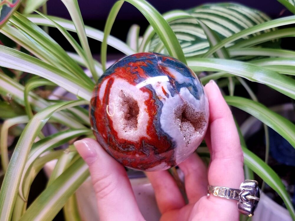 Red Moss Agate Sphere (1)