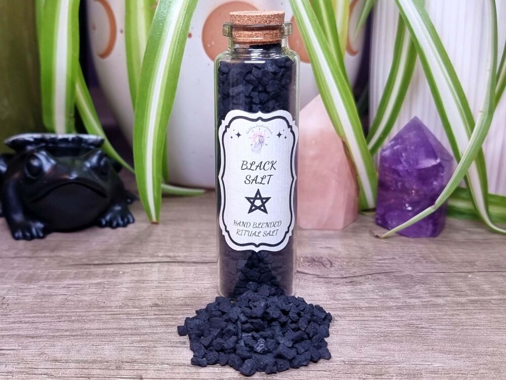 Hand Crafted Ritual Black Salt - Protection