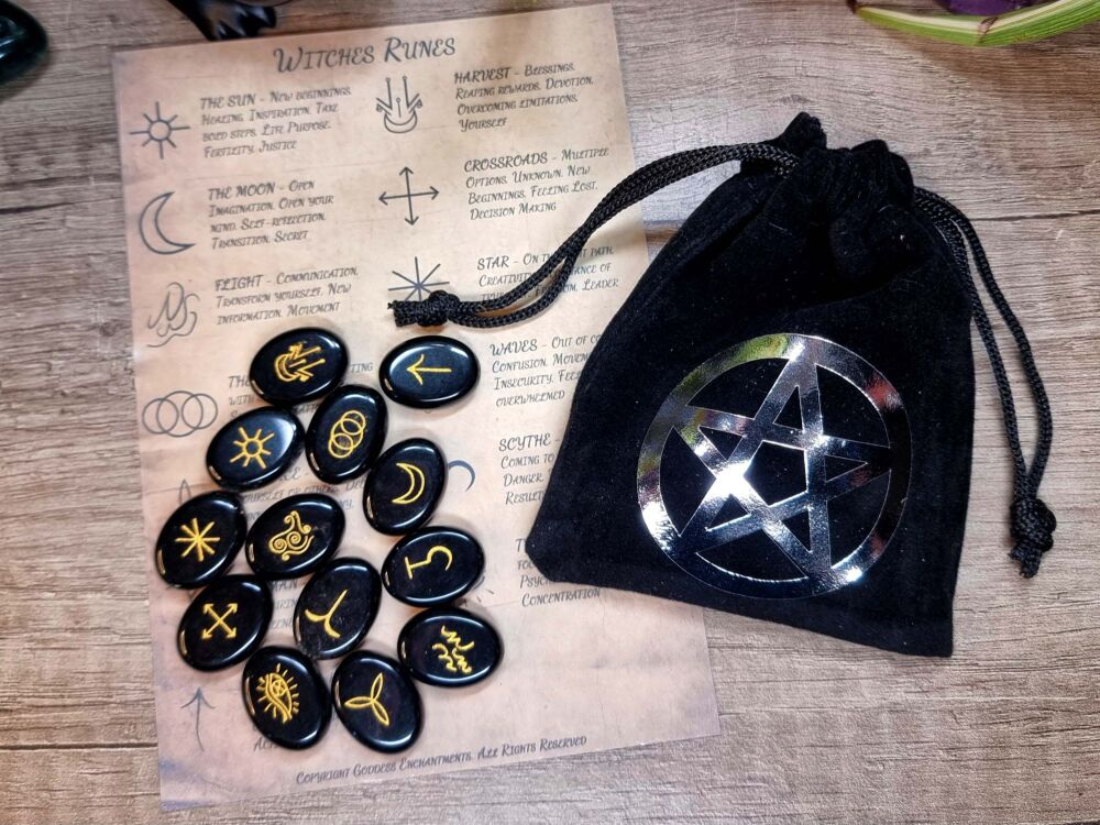 Witches Runes - Obsidian