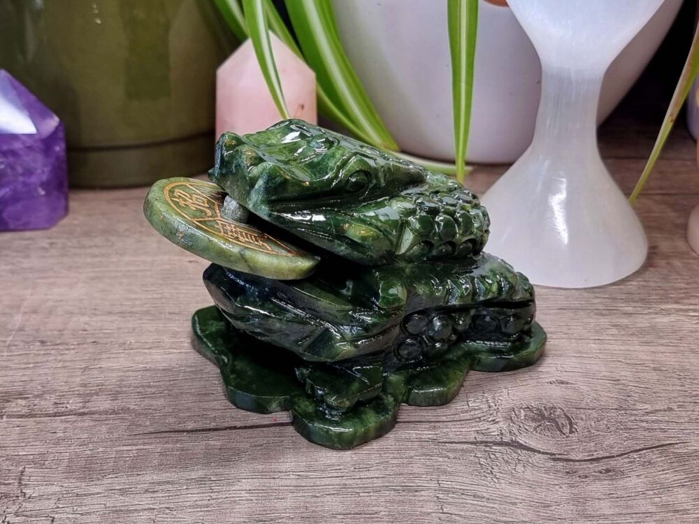 Jade Money Frog/Three Leg Toad - Abundance, Luck, and Good Health