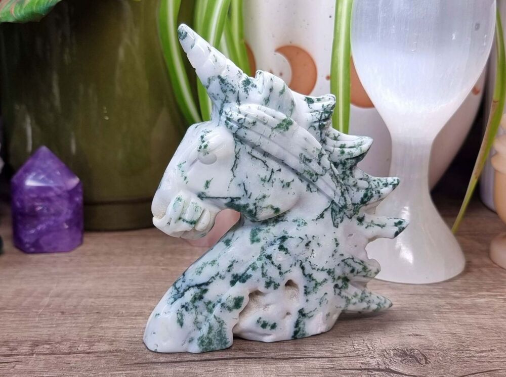 Tree  Agate Unicorn - Guardian of Sacred Pathways - Earth and Root