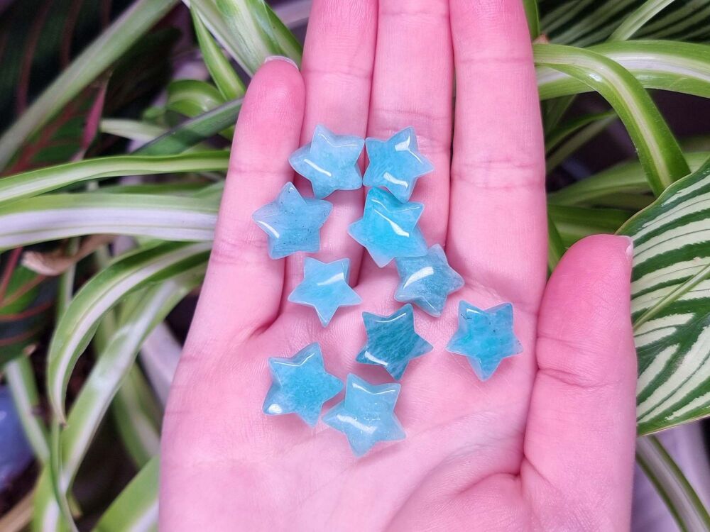 Amazonite Mini Stars for Gridding and Charms