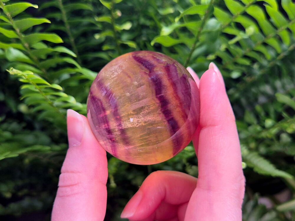 Rainbow Candy Fluorite Sphere (2) - Pathways to Abundance