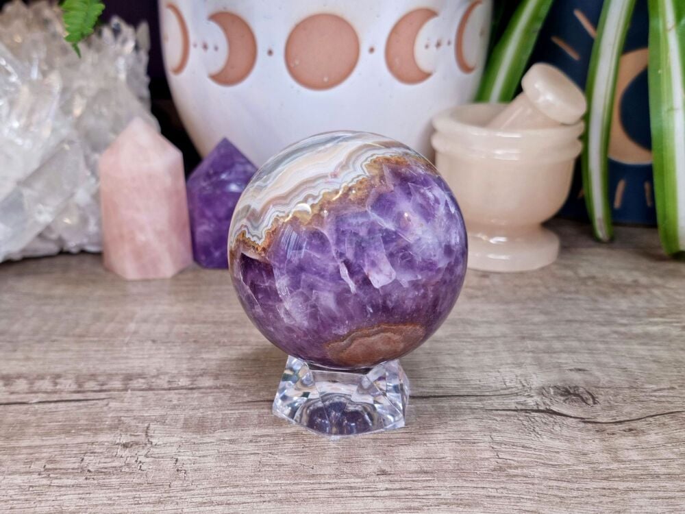 Amethyst and Agate Sphere (1)