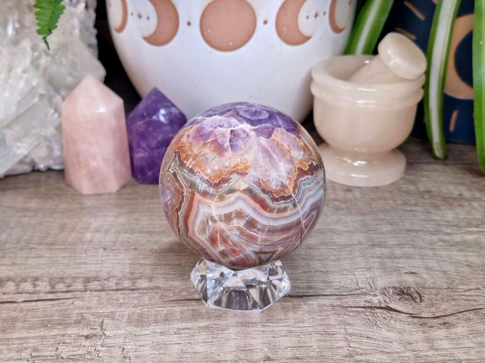 Amethyst and Agate Sphere (2)