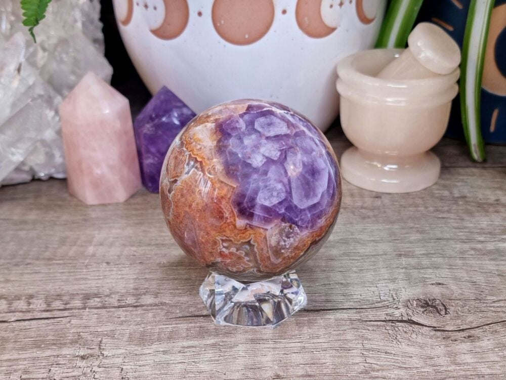 Amethyst and Agate Sphere (2)