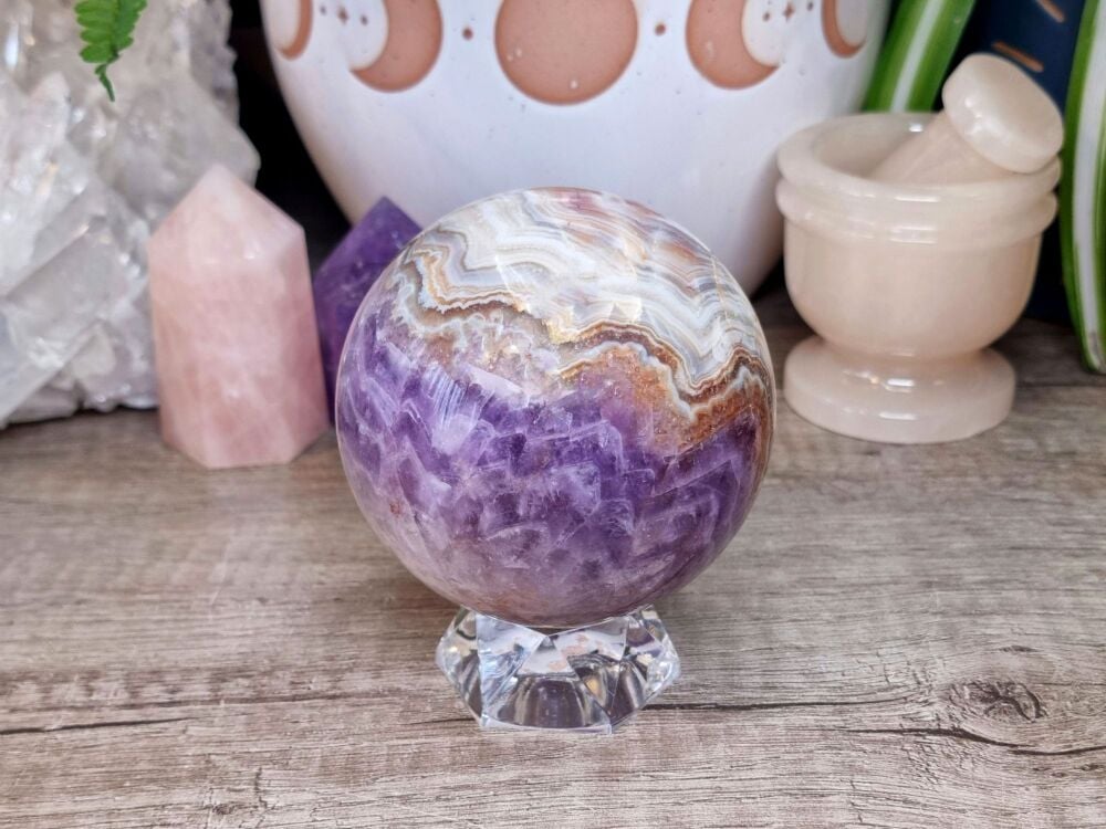 Amethyst and Agate Sphere (3)