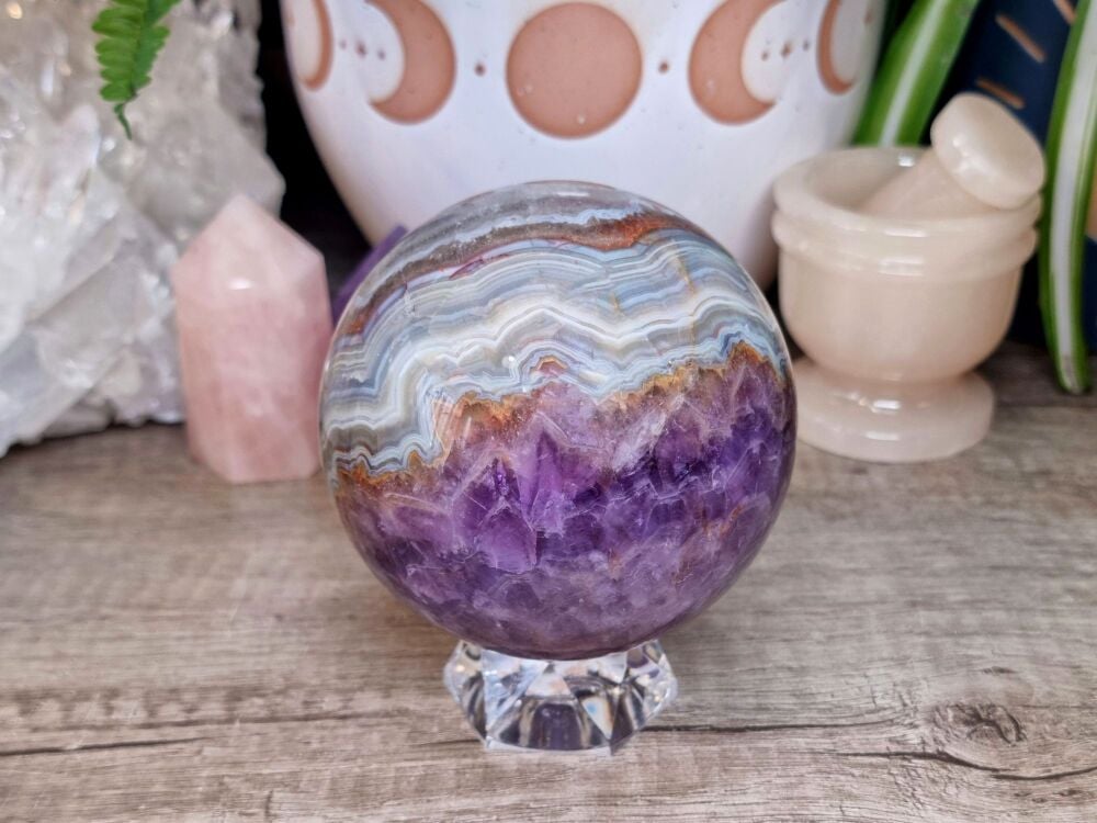 Amethyst and Agate Sphere (4)