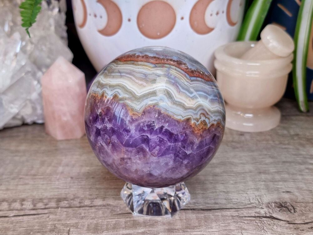 Amethyst and Agate Sphere (4)