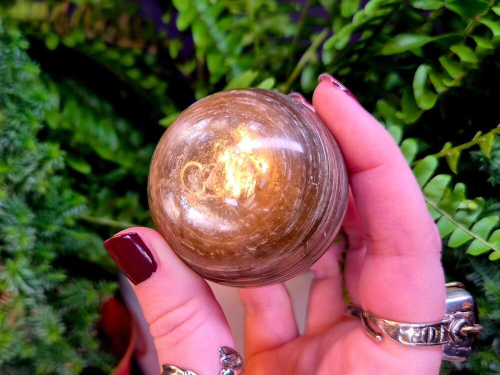 Golden Mica Sphere (1) - Abundance Frequency, Rare Gem Grade